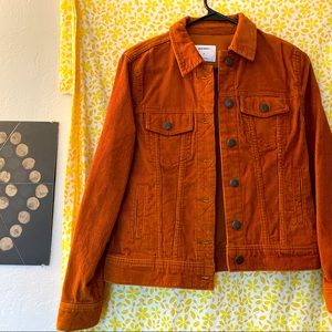 Burnt orange corduroy blazer